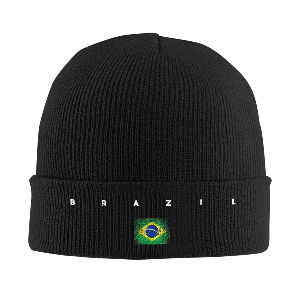 Brazil Brazilian Flag Knitted Caps Womens Unisexs Beanie Winter Hats Warm Cap