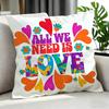 CColorful Heart Floral Love Text Cushion Cover Cushion Cover Set Pcs x x x Pillowcase Decorative Sofa Home Decor