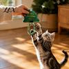 Mesh Tube Teething Toys Christmas Catnip Toy for Indoor Cats, Stuffed Cat Chew with Relief Kittens Tube, Interactive Flexible Bell Holiday Gift Teeth