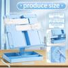 Foldable Plastic Reading Stand Adjustable Textbook Stand Folding Book Rest with Page Clips for Book Tablet Music Scores