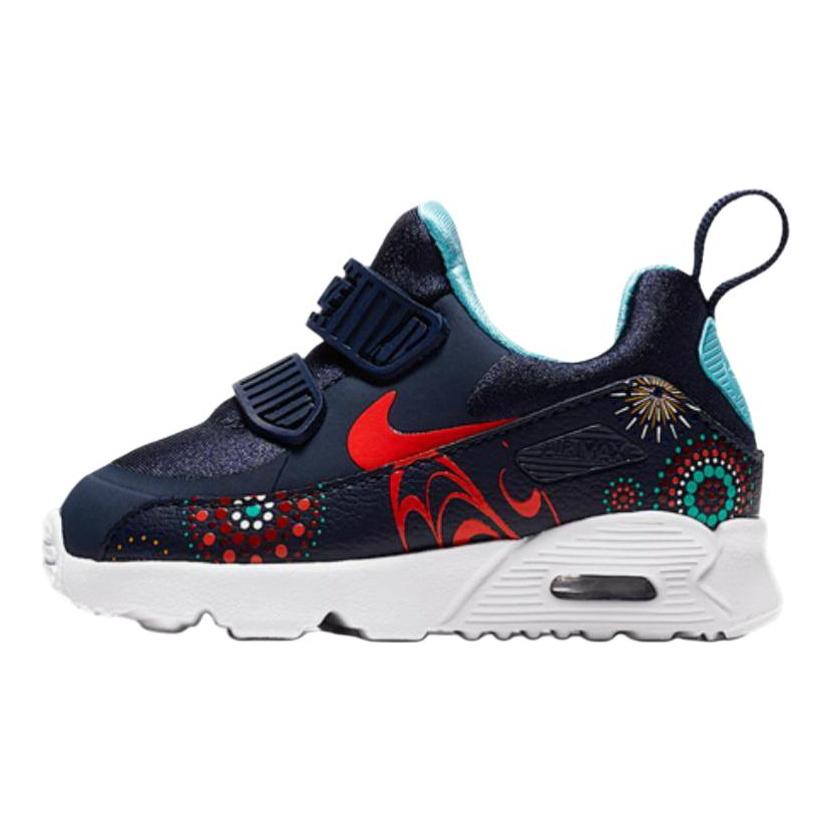 Nike Air Max Fashion Comfortable Durable Low-Top Walking Shoes Baby Shoes Blue Red White AO2096-400