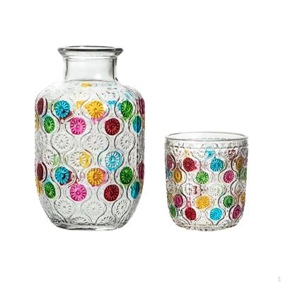 Bedside Glass Pitcher Water And Set Gift Home Drinkware Party Living Room Cups