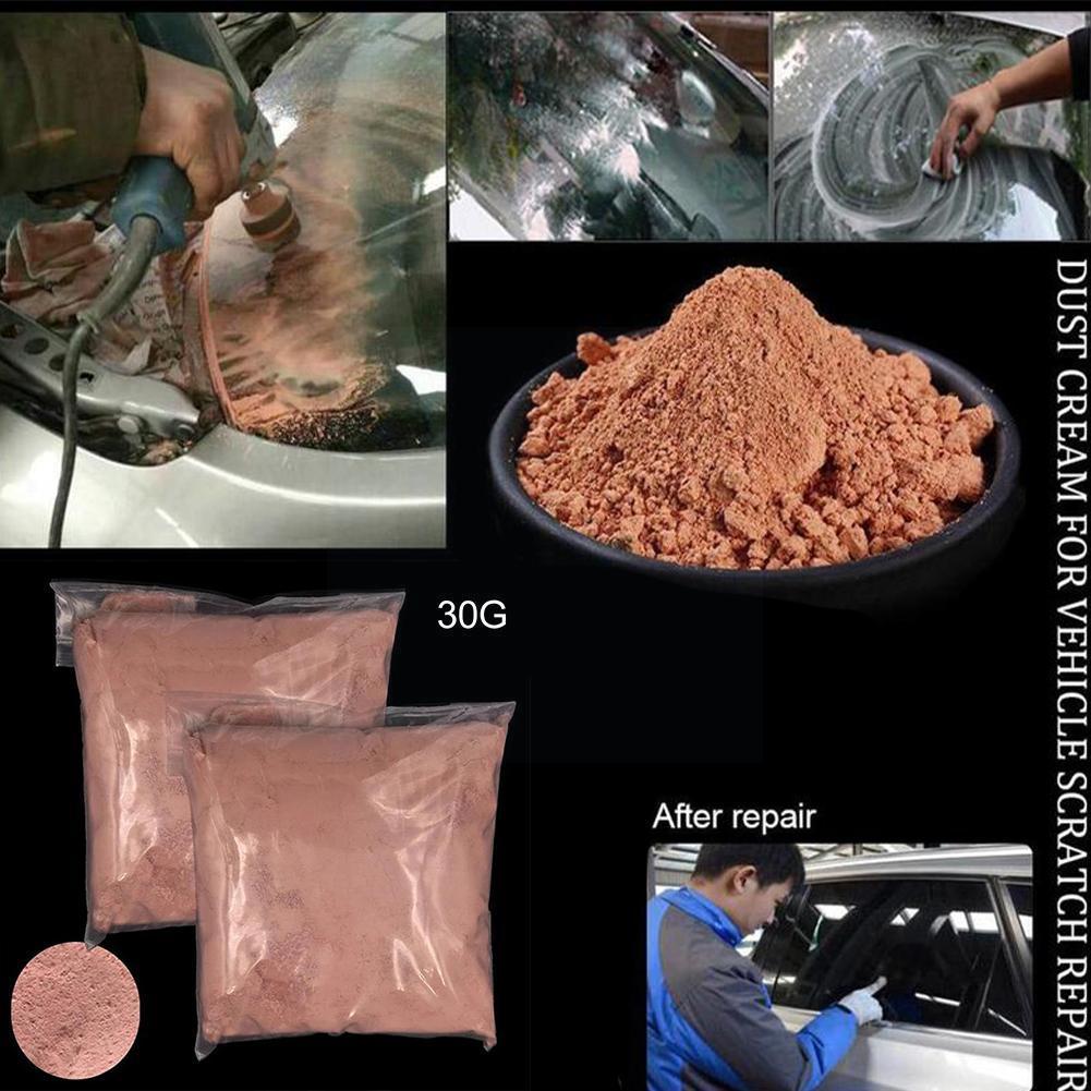 30g Proszek do polerowania szyb samochodowych Tlenek ceru Usuwanie zarysowań na szybach samochodowych Naprawa pielęgnacyjna M8e0