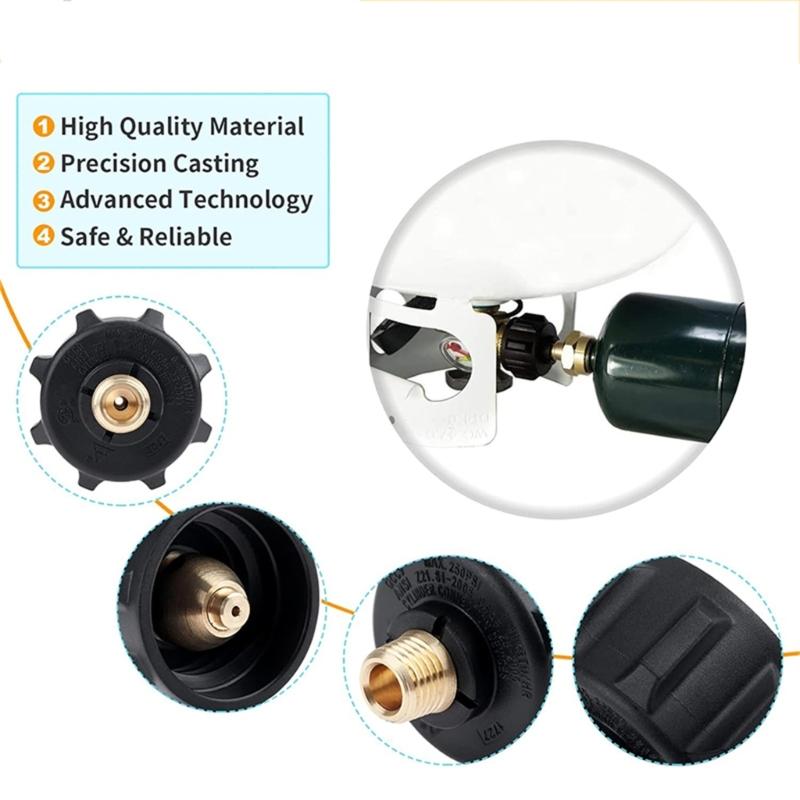 QCC1 Propane Refill Adapter Convenient Camping Accessory QCC1 Propane Adapter Cooking Supplies for Outdoor Activities