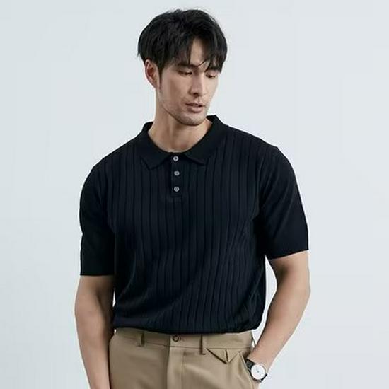 Men's Solid Color Short Sleeve Polo Shirt - Trendy, Versatile, and Youthful Style for Summer