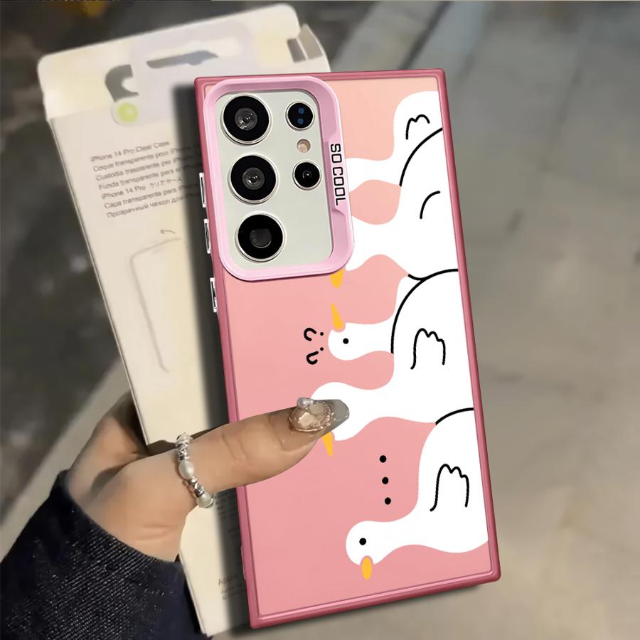 Phone Cover Case for Samsung Galaxy S25 S20 Plus S24 FE S25Edge Note 20 Ultra S23 S23 Ultra S21 S22 Cute Duck