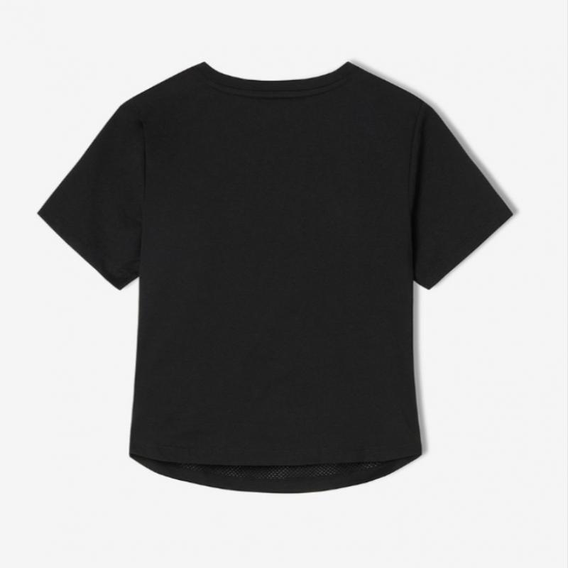 New Balance W Frozen Semi Crop Shirring Short Sleeve Tee B1 nbnef2W542 10 19 41