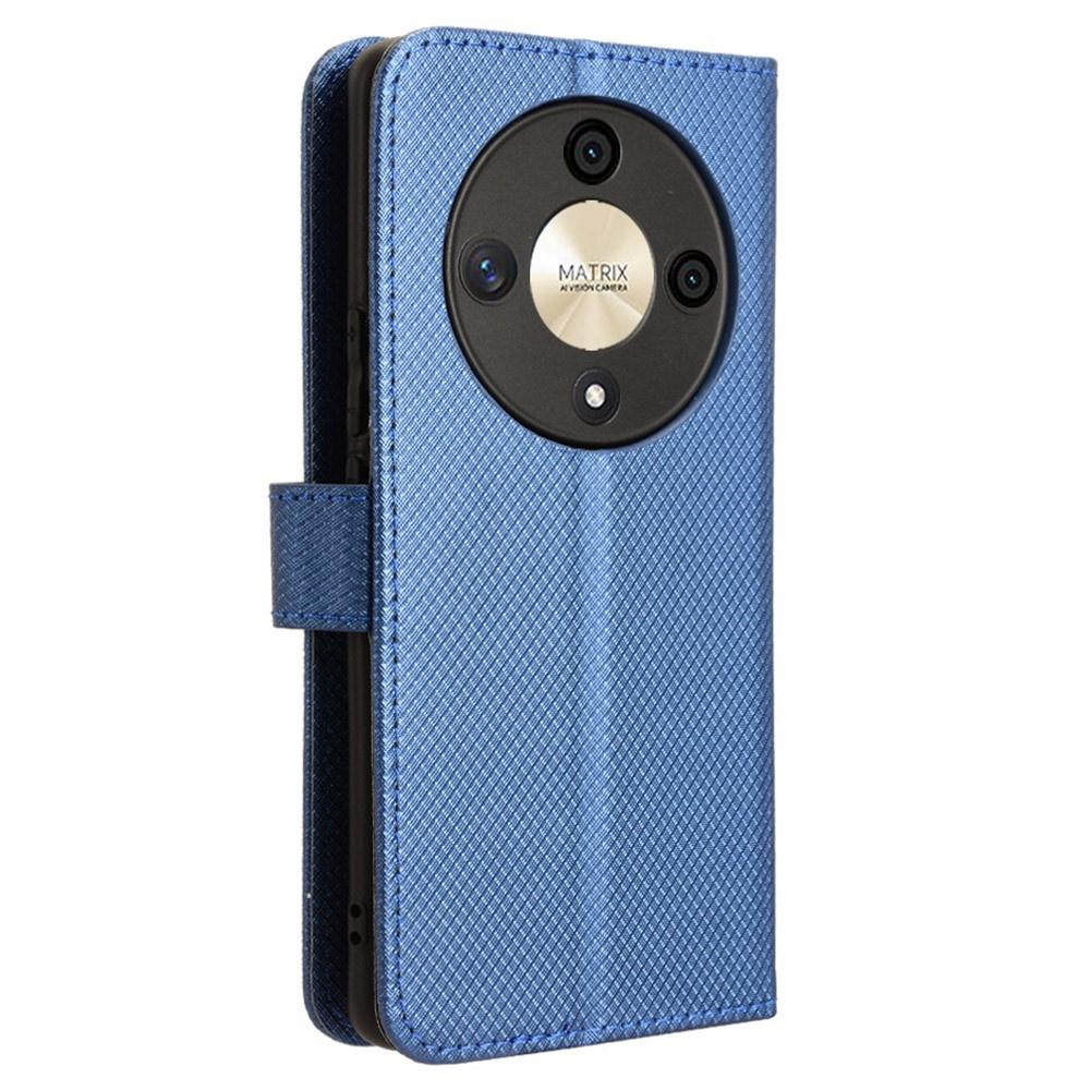 Honor Magic 6 Lite 5G Flip Case, Wallet Smart Magnet, Blue