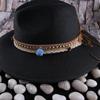 New Women's Fashion Big Eaves Bell Jazz Top Hat Spring and Summer Outdoor Travel Sunscreen Shade Straw Hat