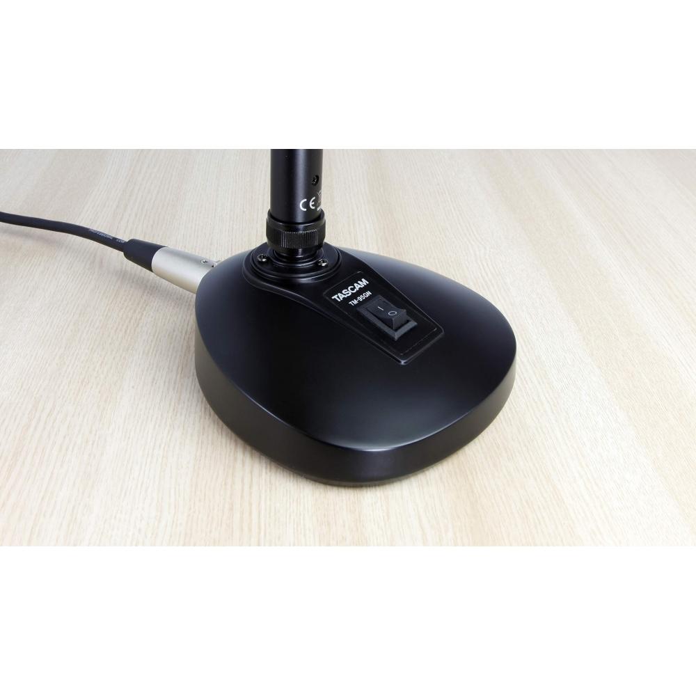 TASCAM TM-95GN Microfon cu condensator cu gât de gâscă, discurs, prelegere, conferință, microfon permanent, distribuție, podcast, suport dedicat cu windscre