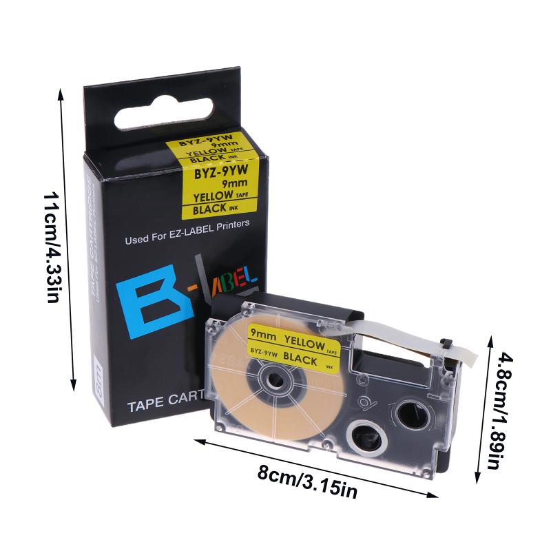 9/12Mm Label Tape Compatible Xr-9We Xr-12Xwr Ribbon Tape For Kl-60L/100/120/130/170Plus/180/E300/780/820/7400/8700/8800 Cw-L300