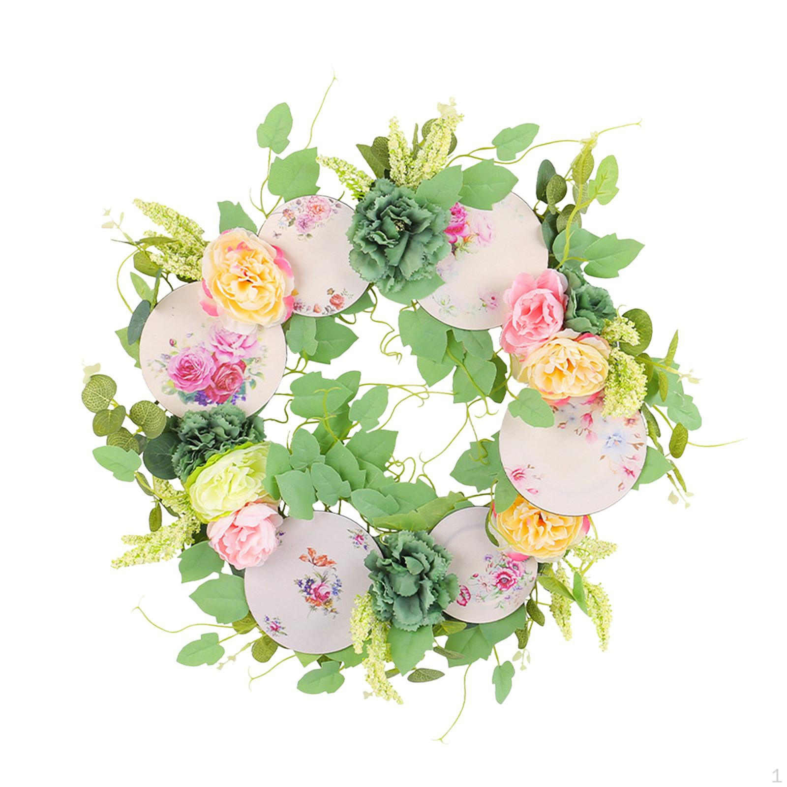 Spring Artificial Wreath Simulation Party Supplies Harvest for Front Door