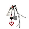 Stylish Badminton Style Bag Pendant Metal Keychain Accessories Purse Charm Hanging Ornament Backpack Charm for Student