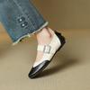 Fashion 2025 Flats Pumps Genuine Leather Shoes Buckles Loafer Round Toe Shoes Women Mary Janes Comfort Spring Summer Casual Shoes Flats