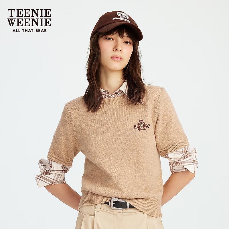 Teenie Weenie Women's Alpaca Blend Short Sleeve Knit Top