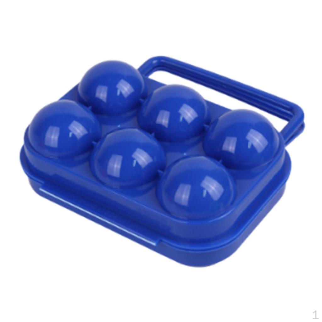 

6 Compartment Egg Carrier for Camping And Travel синий