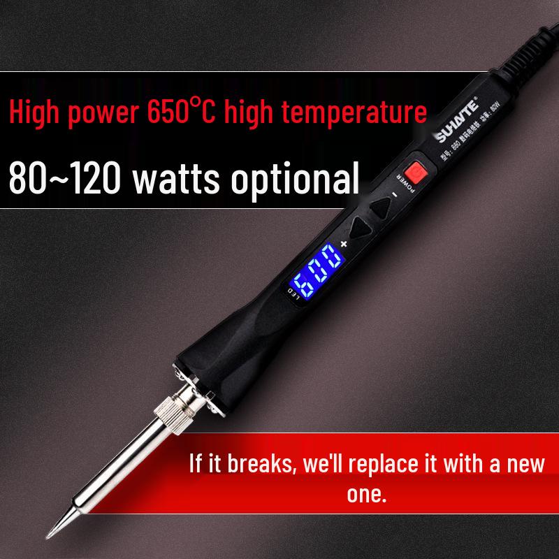 Adjustable Temperature High-Power Electric Soldering Iron Set for Household Repair