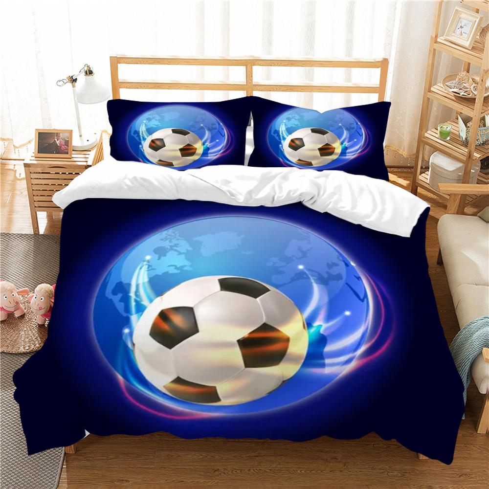 Duvet Cover Football Quilt Cover Queen Size Bedding Home Textiles 3D Printed Children Teen Soft Bedding Cover Set