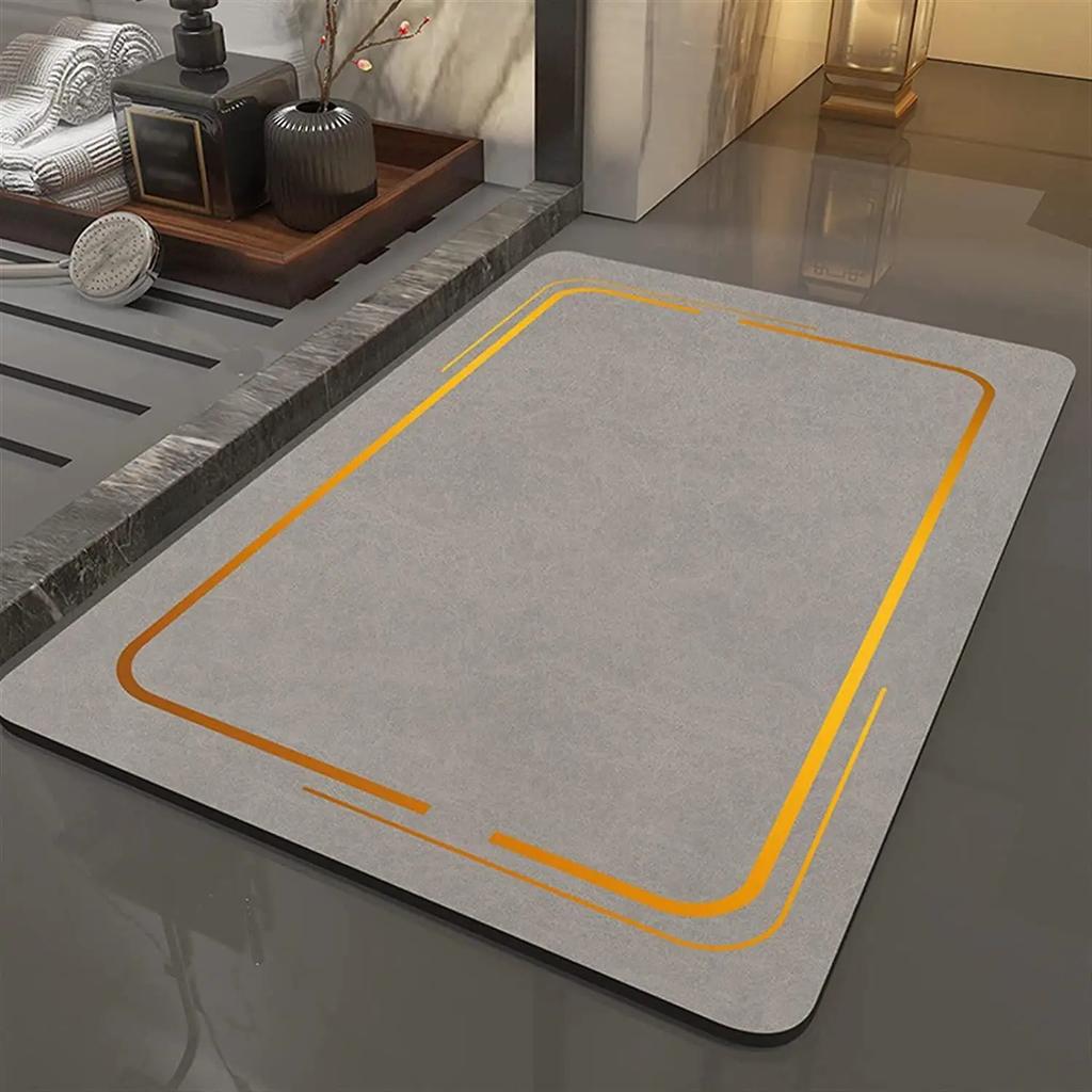 Non-Slip Bath Mat Diatomite Mat With Rubber Padding Soft Super Absorbent Bathroom Rug Foot Mat For Hallway Shower Toilet Mats