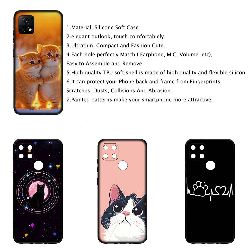For Samsung Galaxy S25 S24 S23 S22 Ultra FE Plus A17 A37 A57 A56 A55 A06 A16 A15 A36 A26 A35 A05 A25 A54 A34 Phone Case Comics Cat Meow Lovely Cover
