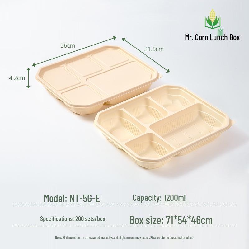 Disposable Biodegradable Corn Starch Meal Box