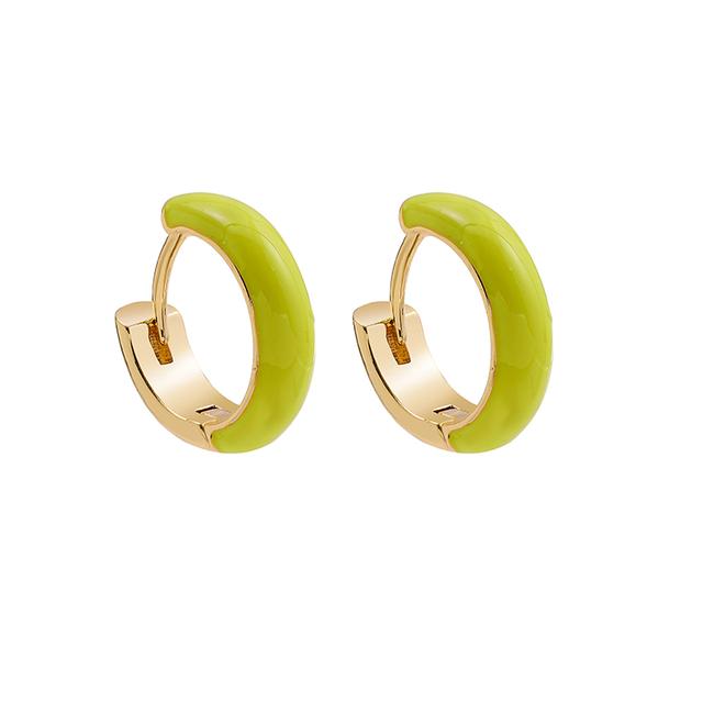 

Минималистичные маленькие цветные эмалевые круглые серьги-кольца для женщин с фианитами и цирконами, серьги-хрящи, модные ювелирные изделия