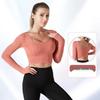 NordingShow Women's Long Sleeve Athletic Crop Top