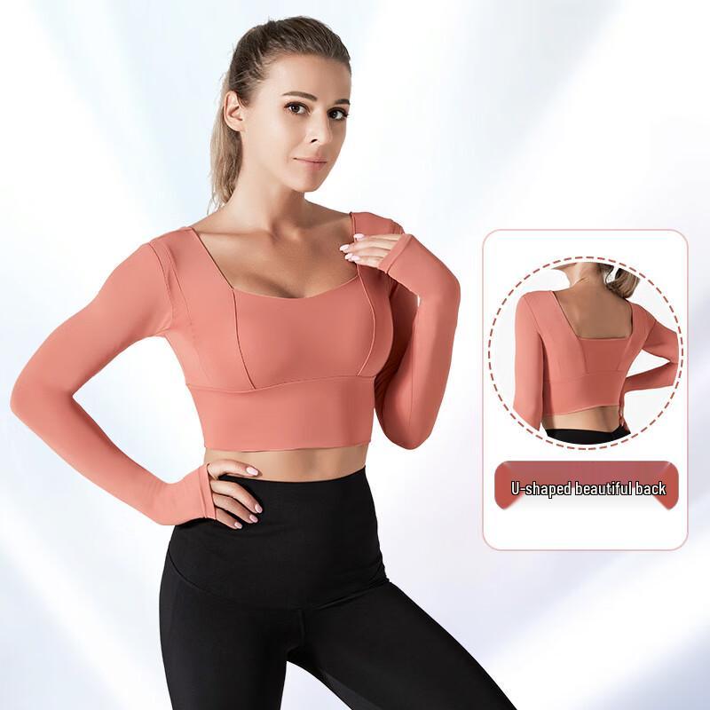 NordingShow Women's Long Sleeve Athletic Crop Top