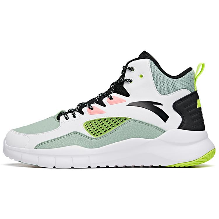 

Anta Basketball Collection High top Vintage Basketball Shoes Men s Black White Green 91731132-10 42