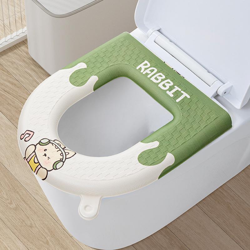 Cartoon Toilet Seat Cushion Cover, Soft EVA Toilet Lid Cover with Adhesive, Four Seasons Universal Fit    
