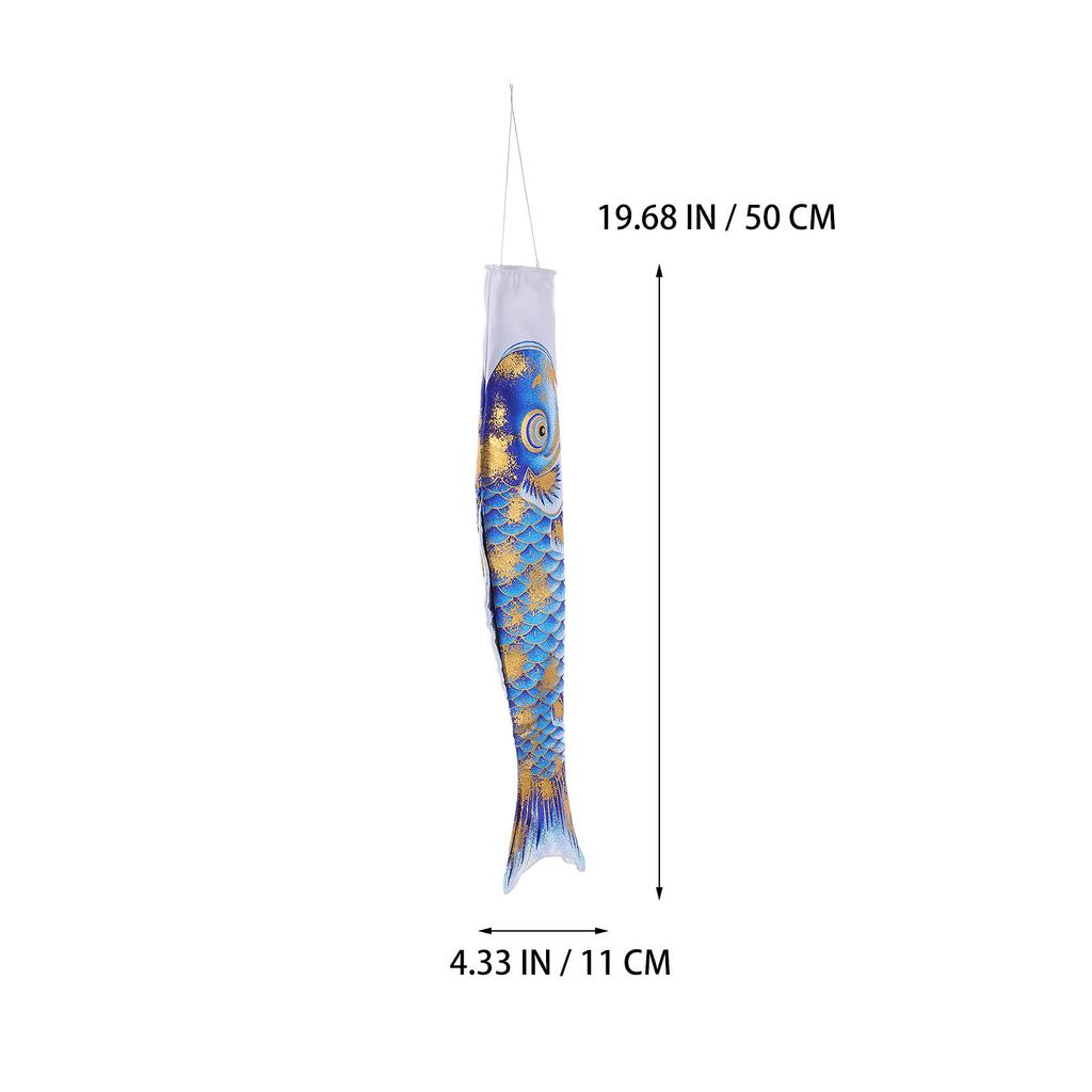 Decorative Carp Windsock Flag Polyester Material Garden Hanging Outdoor Wind Flag for Yard Patio Door Window Outdoor Garden