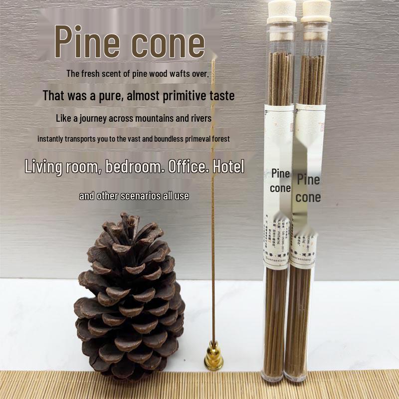 Natural Pine Cone Incense Sticks - Sandalwood & Agarwood Scent