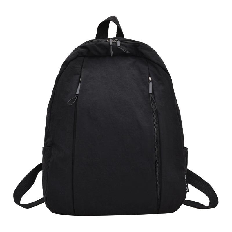 Solid Fashion Color Large Capacity Backpack Surface Inner Pocket School Travel
