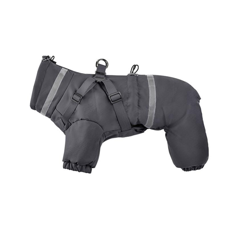 

Winter Dog Costume Jumpsuit Poodle Bichon Frise Schnauzer Welsh Corgi Shiba Inu Dog Clothes Thicken Warm Pet Clothing Apparel XS（old） серый