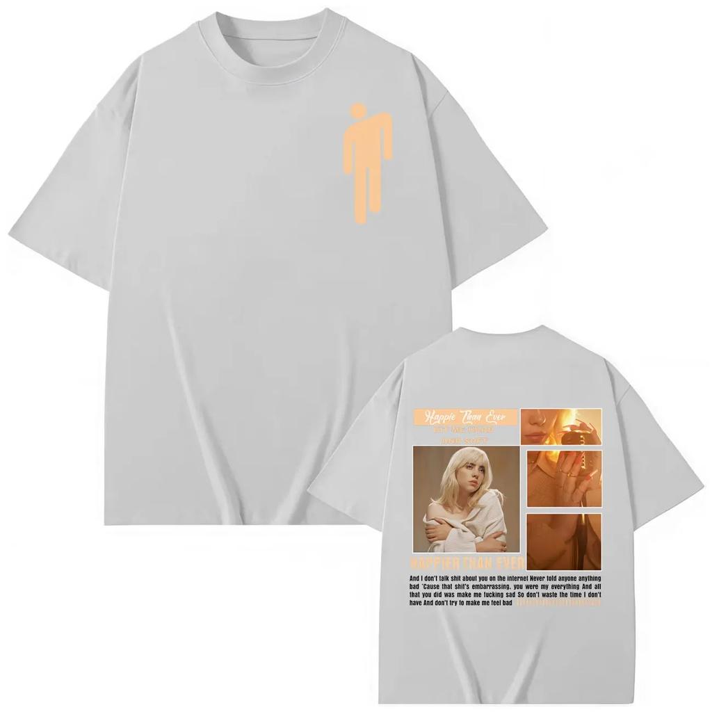 Billie Eilish Hit Me Hard and Soft Album Poster Graphic Print TShirts Men Women Fashion Cotton Tees Y2k Fashion Oversized Tops