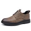 Men's Casual Leather Shoes Spring New Fashion Trend Single Shoes Retro Tooling Shoes Men