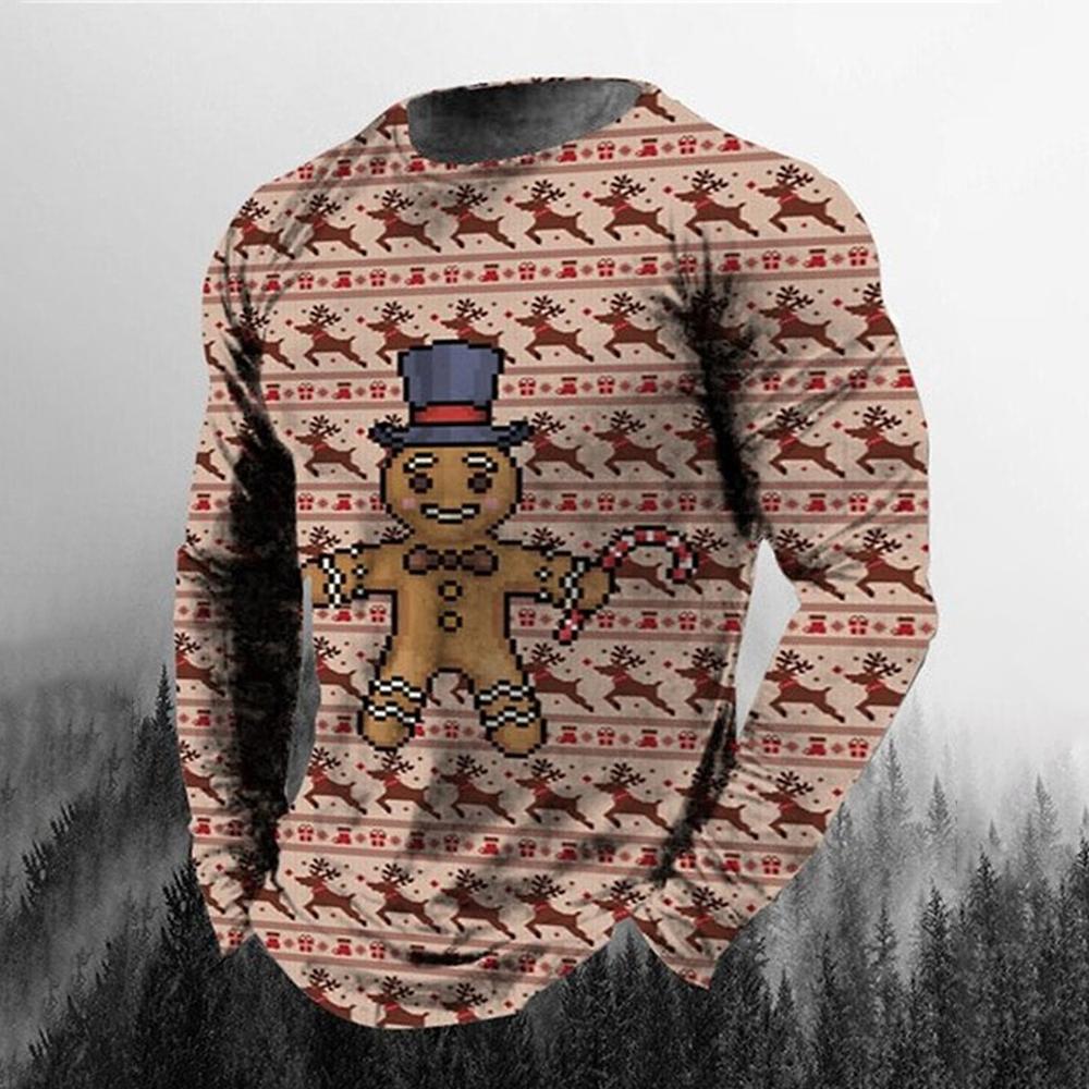 Men's Long Sleeve Graphics No Hunting Animals Leisure Sports Outdoor Sports T-Shirt Fitness Retro Classic Long Sleeve Top