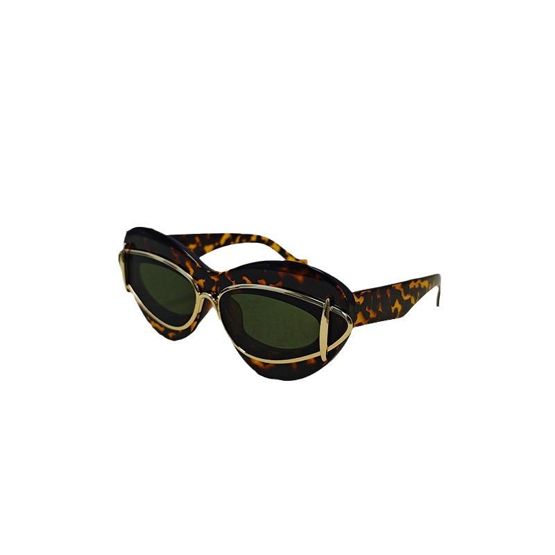 New European and American fashion cat eye sunglasses female driving Internet celebrity YK small frame sunglasses tide sunglas