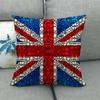 Painted Linen Flag Pillow Case Fashion Simple Casual Living Room Versatile And