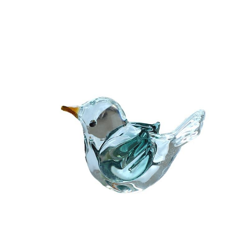 Crystal Glass Animal Ornaments: Cat, Dog, Bird - Creative Desktop Decorations & Gifts