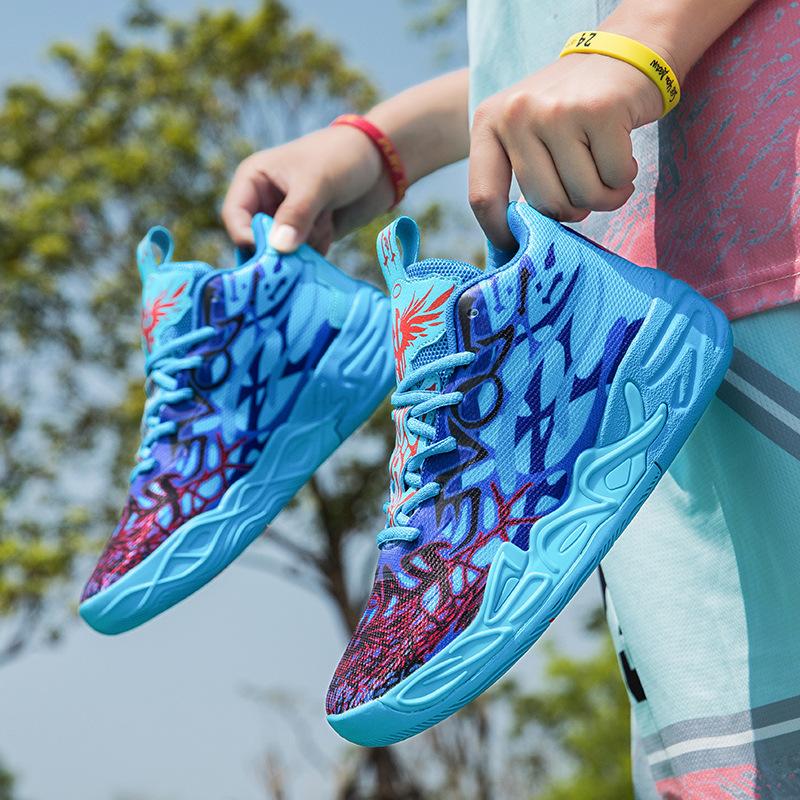 Mandarinenente Basketballschuhe Stiefel Drei Bälle 4. Generation für männliche und weibliche Schüler Echte Basketballschuhe Basketball