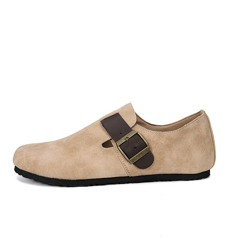 Solid - Colored Men's Suede Casual Shoes Light And Comfortable Flat Shoe Fashionable Soft - Soled Casual Shoe Daily Office Shoes