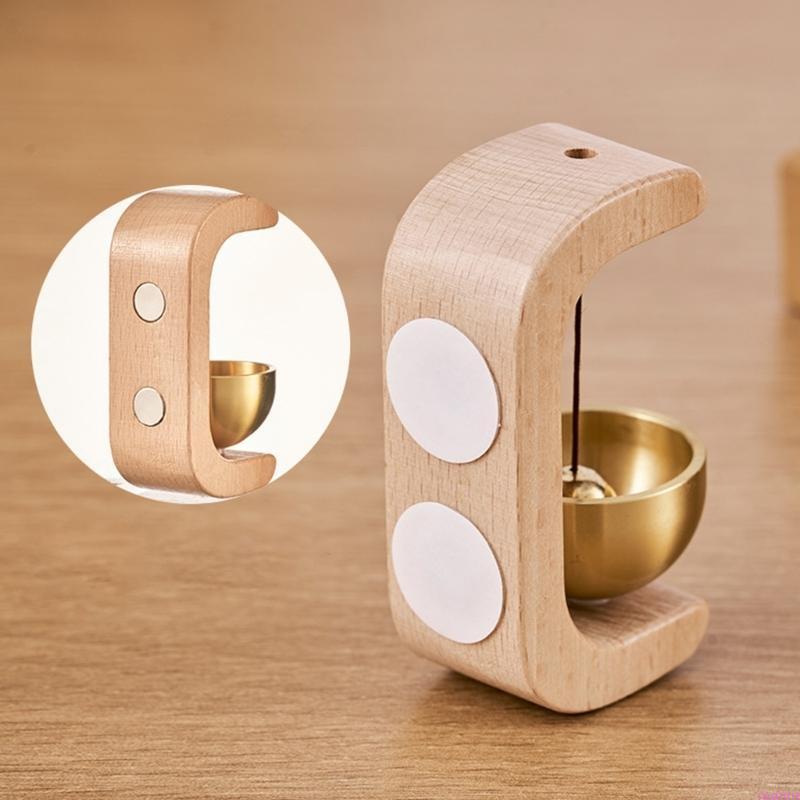 Dopamine Wind Chime Magnetic Indoor Wind Chime, Oak Material Doorbell Copper Bell, Walnut Copper Trim Home Wind Chime Doorbell