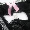 Female Underwear Lace Seamless Thongs Women's Pants Sexy Pearl G-String  Women Crotchless Breathable Sleepwear