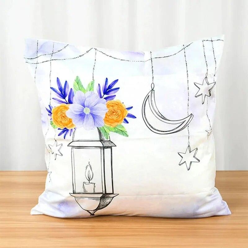 Eid Mubarak Home Decoration Pillowcases Islamic Ramadan Decoration Mosque Muslim Pillowcases Gift