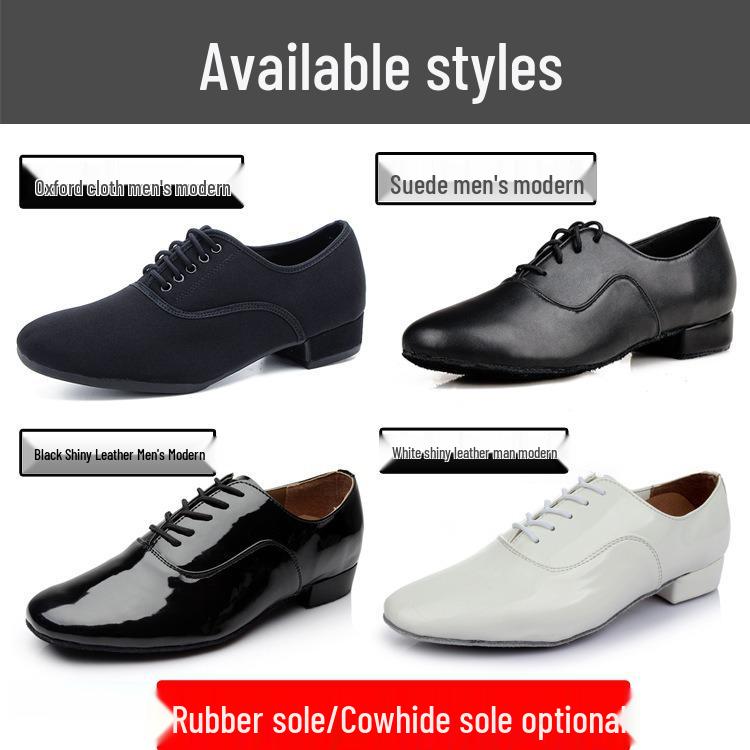 Men's Soft Sole Latin and Modern Dance Shoes for Waltz and Square Dancing