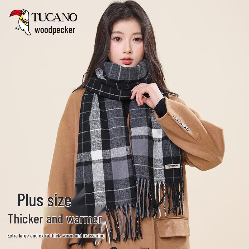 Specht Damen Schal mit Karomuster Imitation Kaschmir