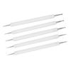 5Pcs Double End Acrylic Rod Round Head Clay Indentation Pen   Sculpting Dotting Tool (Black)