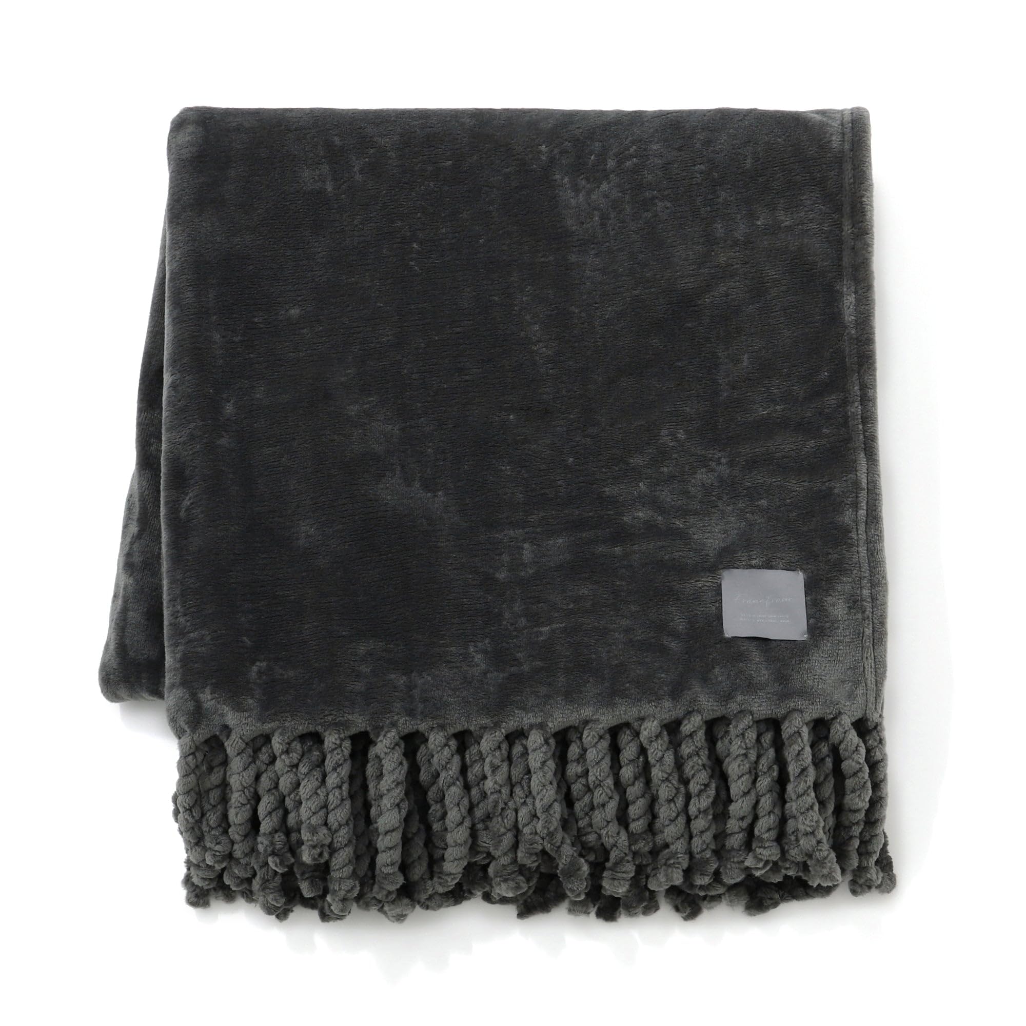 

Francfranc Gordis Smooth Throw (Lap Blanket) 2025 Model, Medium, 170 x 130 cm, Dark Gray, Blanket/Half Blanket