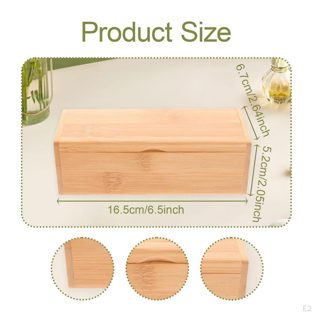 Bamboo Sunglasses Storage Box Dustproof Practical Eyeglasses Organizer for Store
